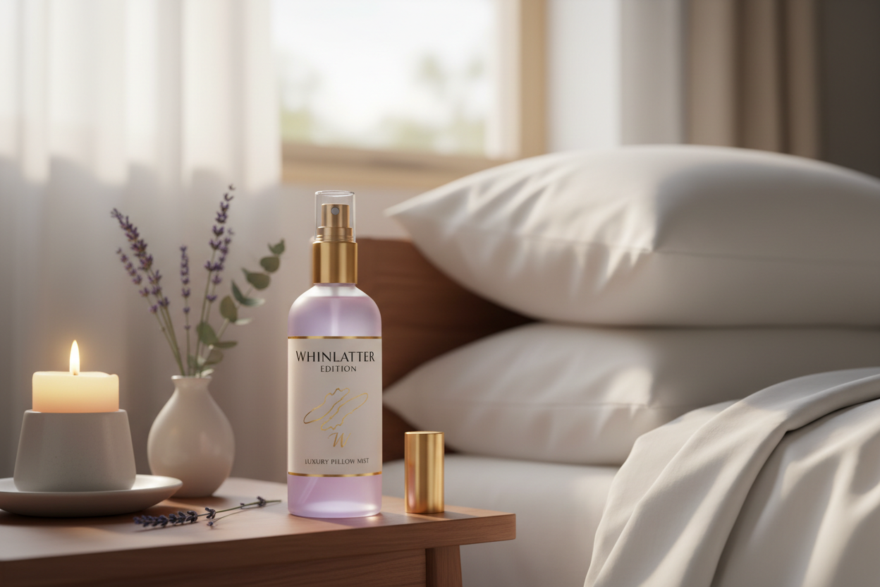 pillow mist whinlatter edition with windermere lakes logo at home luxury setup calm spiritual